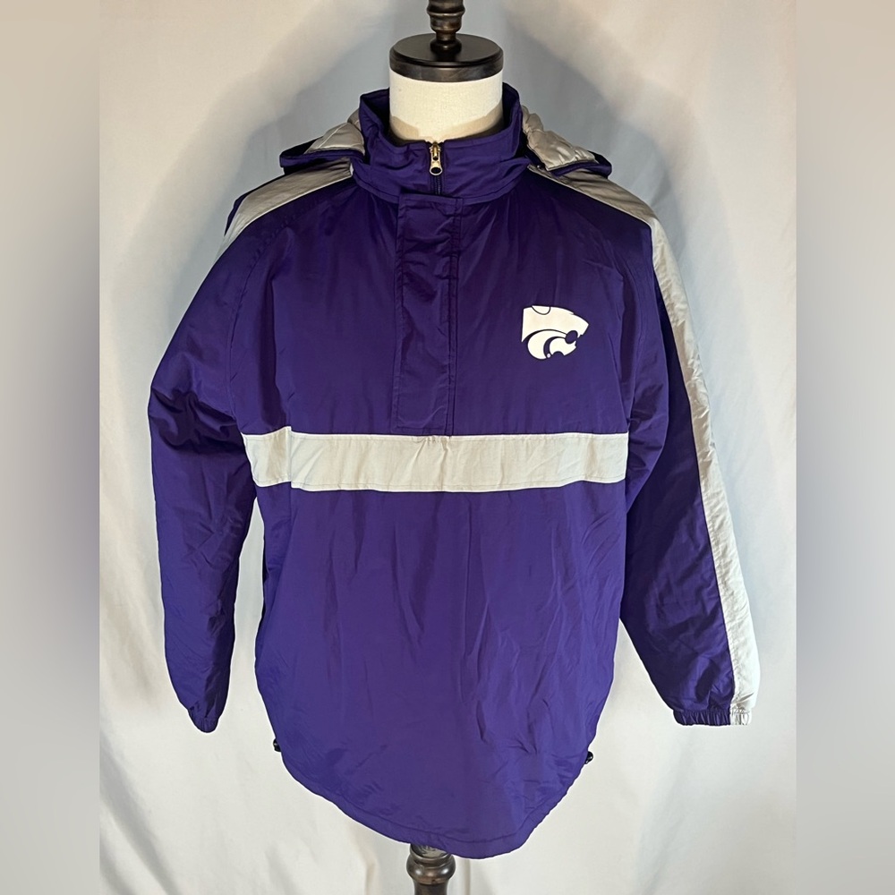 NCAA Offically Licensed Kansas State Wildcats Vintage Anorak Hooded Jacket